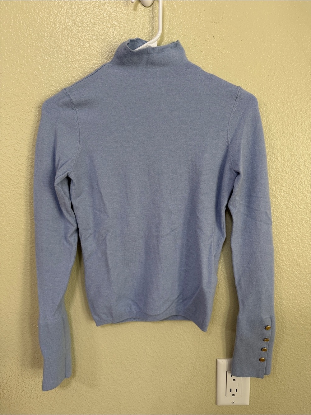Abercrombie & Fitch Light Blue Mock Neck Long Sleeve Top